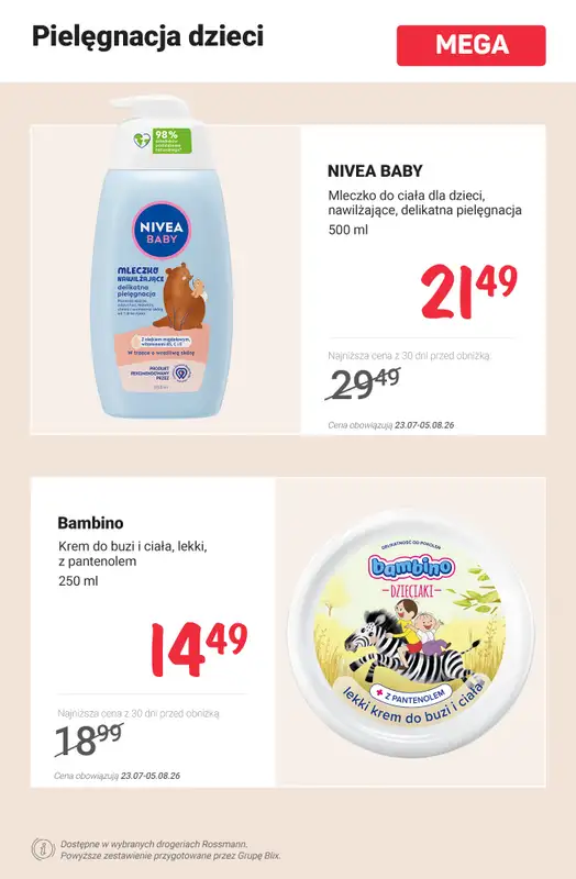 Rossmann - gazetka promocyjna MEGA promocje na pielęgnację! od poniedziałku 27.07 do środy 05.08 - strona 9