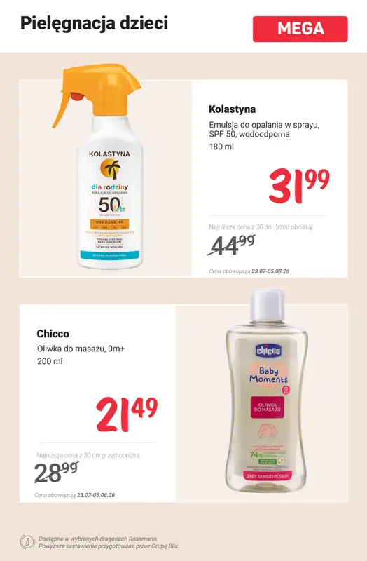 Rossmann - gazetka promocyjna MEGA promocje na pielęgnację! od poniedziałku 27.07 do środy 05.08 - strona 10