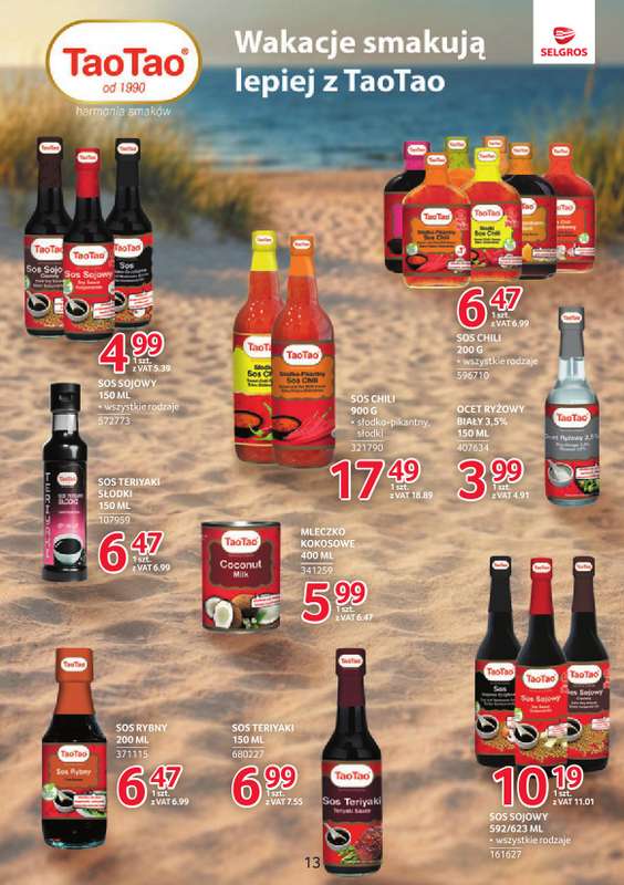 Selgros - gazetka promocyjna Markowe Produkty od czwartku 30.07 do środy 12.08 - strona 13