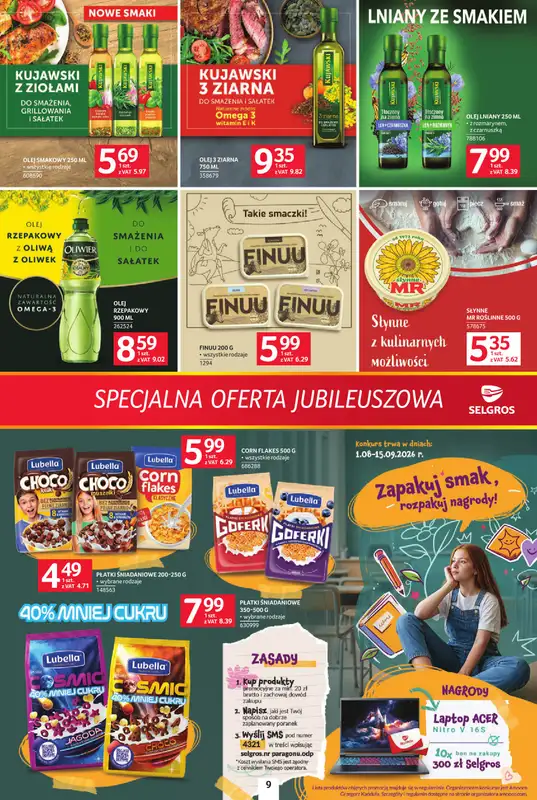 Selgros - gazetka promocyjna Specjalna oferta jubileuszowa od czwartku 30.07 do środy 12.08 - strona 9