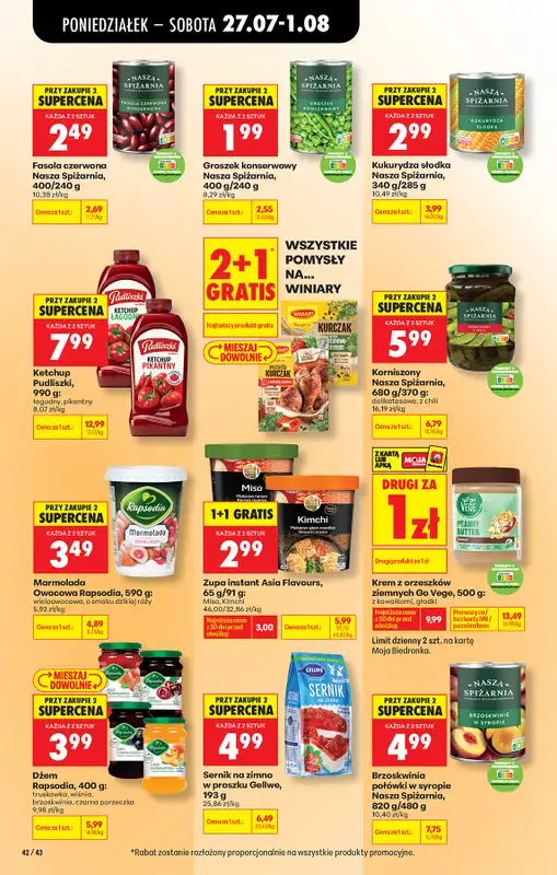 Biedronka - gazetka promocyjna Od poniedziałku, Z ladą tradycyjną od poniedziałku 27.07 do soboty 01.08 - strona 60