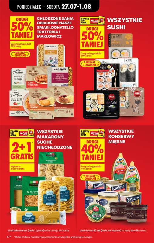 Biedronka - gazetka promocyjna Od poniedziałku, Z ladą tradycyjną od poniedziałku 27.07 do soboty 01.08 - strona 6