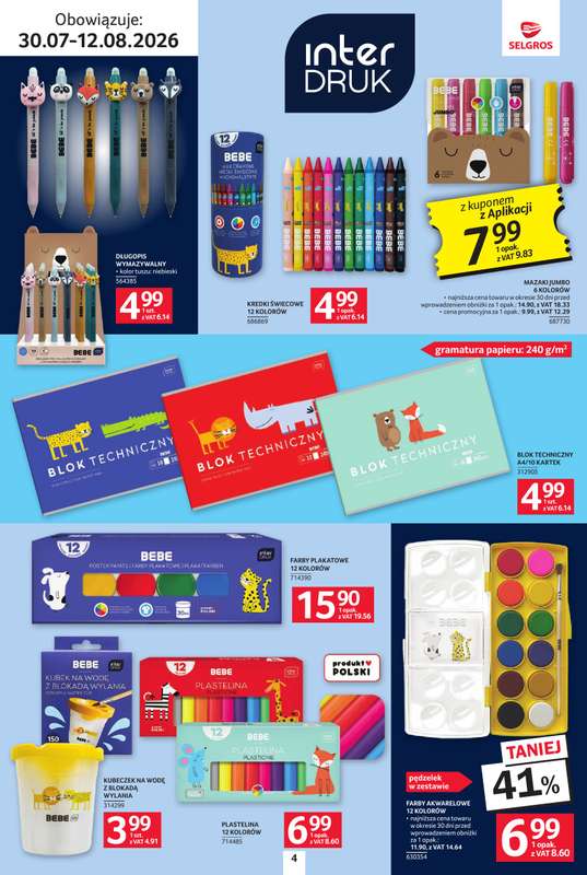 Selgros - gazetka promocyjna Katalog Szkoła od czwartku 30.07 do środy 12.08 - strona 4