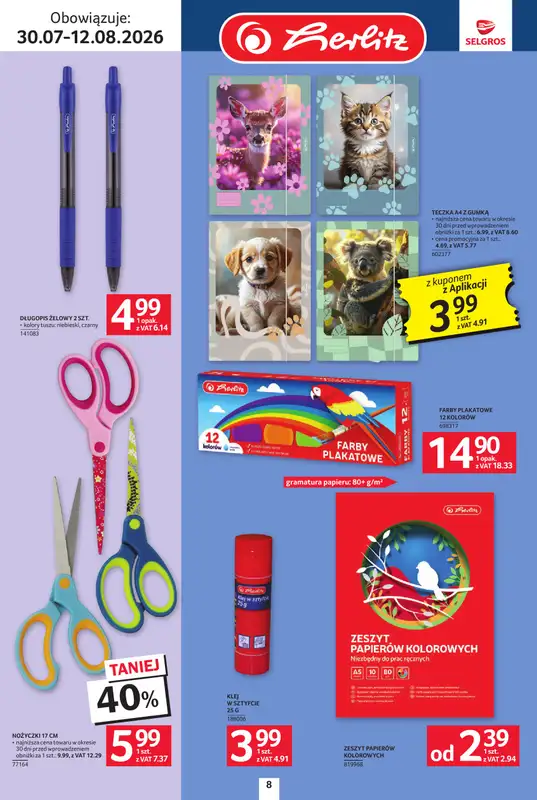 Selgros - gazetka promocyjna Katalog Szkoła od czwartku 30.07 do środy 12.08 - strona 8