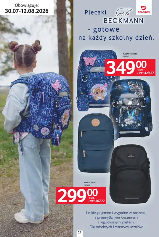 Selgros - gazetka promocyjna Katalog Szkoła od czwartku 30.07 do środy 12.08 - strona 21