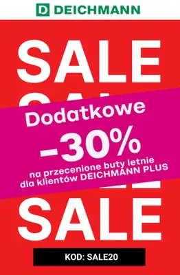 Deichmann - gazetka promocyjna -30% na przecenione buty letnie od poniedziałku 27.07 do poniedziałku 27.07