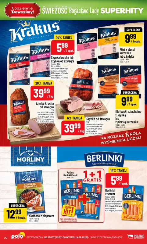 POLOmarket - gazetka promocyjna Gazetka od środy 29.07 do wtorku 04.08 - strona 20