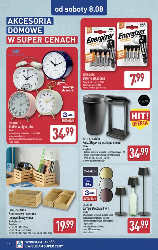 Aldi - gazetka promocyjna Aldi ma to coś! od środy 05.08 do soboty 08.08 - strona 12