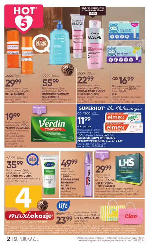 Super-Pharm - gazetka promocyjna Gazetka od środy 29.07 do wtorku 11.08 - strona 2