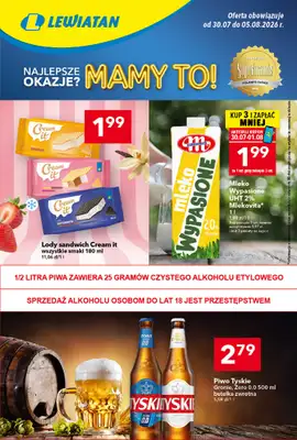 LEWIATAN - gazetka promocyjna Gazetka MAMY TO w Lewiatanie od czwartku 30.07 do środy 05.08