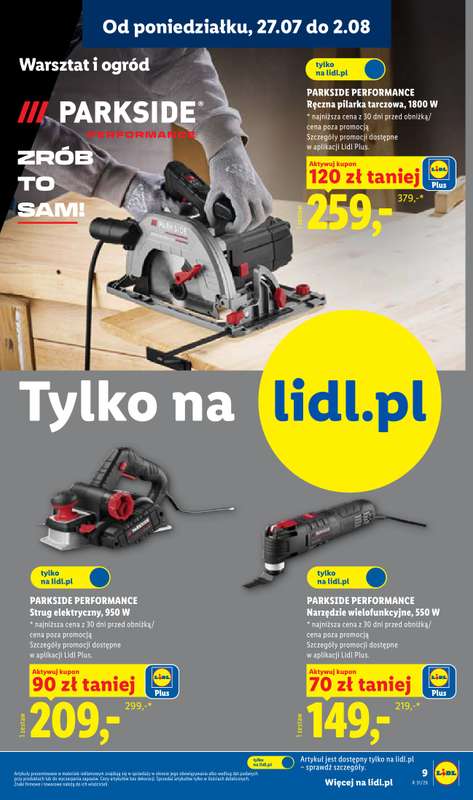 Lidl - gazetka promocyjna Katalog od poniedziałku 27.07 do soboty 01.08 - strona 9