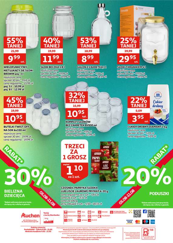 Auchan - gazetka promocyjna Gazetka Zielona Góra | Wielkie ochłodzenie cen  do wtorku 11.08 - strona 21