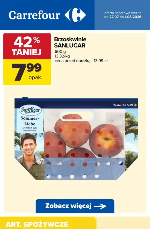 Carrefour - gazetka promocyjna Do -50% TANIEJ - warzywa i owoce od wtorku 28.07 do soboty 01.08 - strona 5