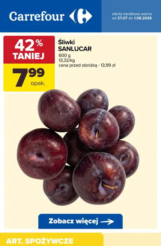 Carrefour - gazetka promocyjna Do -50% TANIEJ - warzywa i owoce od wtorku 28.07 do soboty 01.08 - strona 6