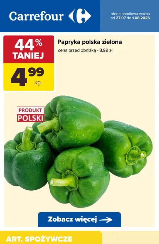 Carrefour - gazetka promocyjna Do -50% TANIEJ - warzywa i owoce od wtorku 28.07 do soboty 01.08 - strona 2