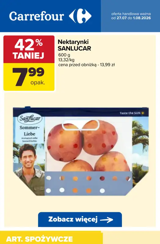 Carrefour - gazetka promocyjna Do -50% TANIEJ - warzywa i owoce od wtorku 28.07 do soboty 01.08 - strona 3