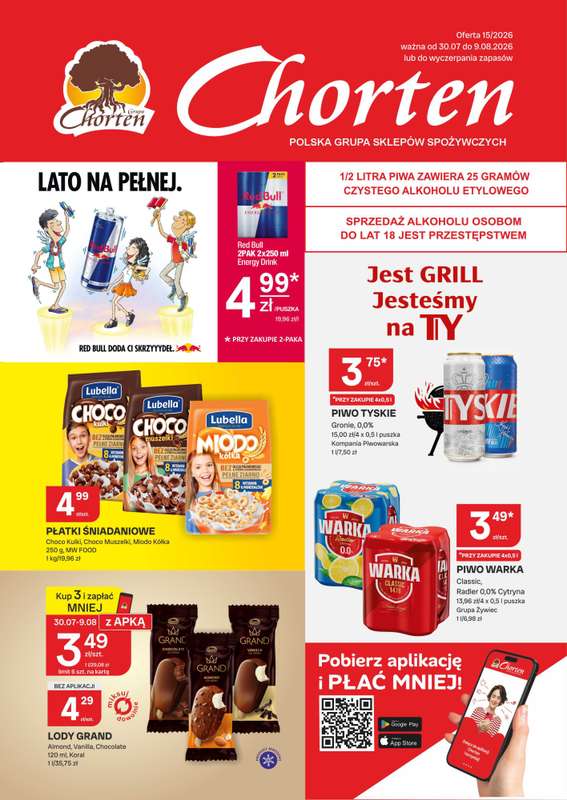 Chorten - gazetka promocyjna Gazetka Radom Market od czwartku 30.07 do niedzieli 09.08