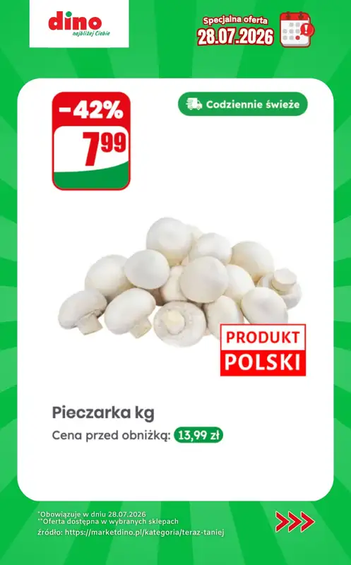 Dino - gazetka promocyjna Specjalna oferta na 28.07.2026 - promocje spoza gazetki od wtorku 28.07 do wtorku 28.07 - strona 2