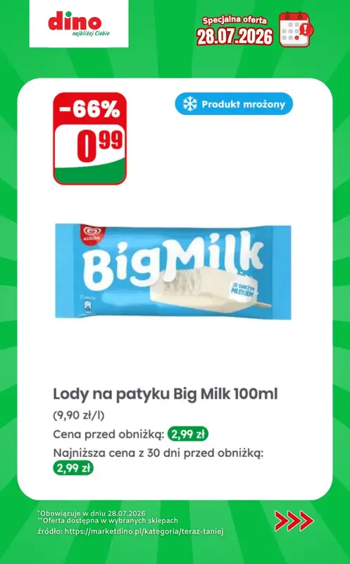 Dino - gazetka promocyjna Specjalna oferta na 28.07.2026 - promocje spoza gazetki od wtorku 28.07 do wtorku 28.07 - strona 3