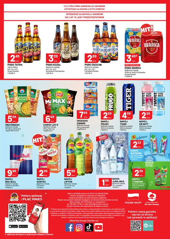 Chorten - gazetka promocyjna Gazetka Małopolska, Śląsk, Podkarpacie, Opolskie Market od czwartku 30.07 do niedzieli 09.08 - strona 4