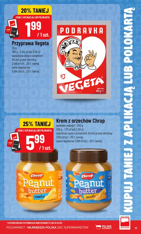 POLOmarket - gazetka promocyjna Kupuj taniej z aplikacją lub polokartą od środy 29.07 do wtorku 04.08 - strona 15
