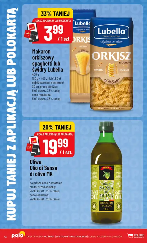POLOmarket - gazetka promocyjna Kupuj taniej z aplikacją lub polokartą od środy 29.07 do wtorku 04.08 - strona 14