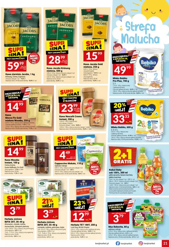 Twój Market - gazetka promocyjna Gazetka od środy 29.07 do wtorku 04.08 - strona 21