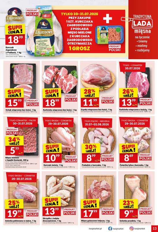 Twój Market - gazetka promocyjna Gazetka od środy 29.07 do wtorku 04.08 - strona 13