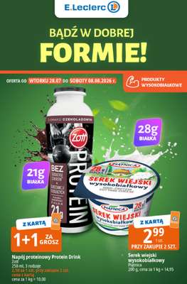 Leclerc - gazetka promocyjna Bądź w dobrej formie! od wtorku 28.07 do soboty 08.08