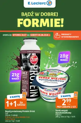Leclerc - gazetka promocyjna Bądź w dobrej formie! od wtorku 28.07 do soboty 08.08