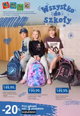 Smyk - gazetka promocyjna Wszystko do szkoły - katalog od wtorku 28.07 do środy 12.08