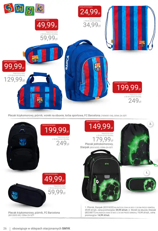 Smyk - gazetka promocyjna Wszystko do szkoły - katalog od wtorku 28.07 do środy 12.08 - strona 26