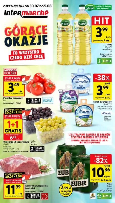 Intermarche - gazetka promocyjna Gazetka od czwartku 30.07 do środy 05.08