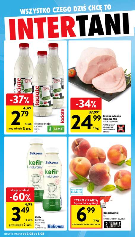 Intermarche - gazetka promocyjna Intertani start tygodnia od poniedziałku 03.08 do środy 05.08 - strona 2