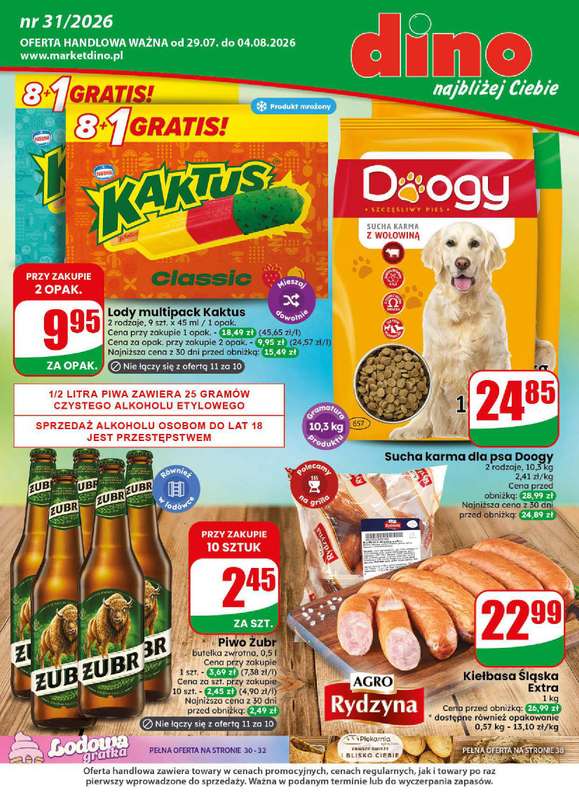 Dino - gazetka promocyjna Gazetka 31 / 2026 od środy 29.07 do wtorku 04.08