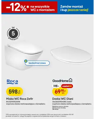 Castorama - gazetka promocyjna Łazienka i kuchnia od środy 29.07 do wtorku 11.08 - strona 12