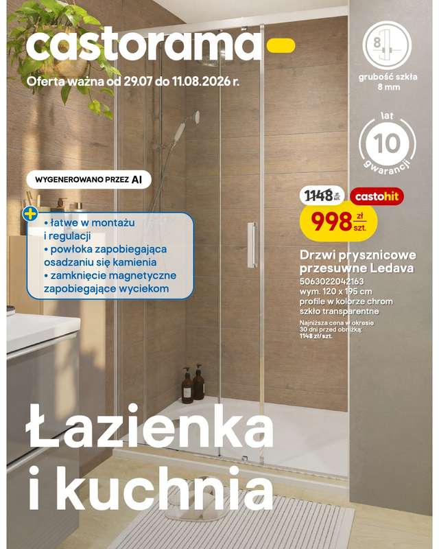 Castorama - gazetka promocyjna Łazienka i kuchnia od środy 29.07 do wtorku 11.08