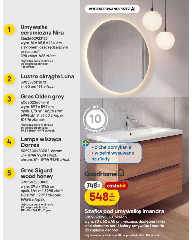 Castorama - gazetka promocyjna Łazienka i kuchnia od środy 29.07 do wtorku 11.08 - strona 8
