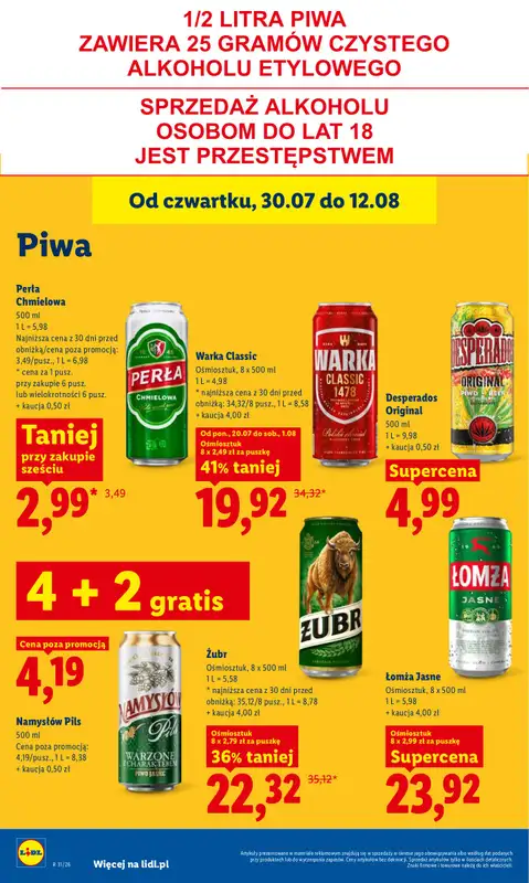Lidl - gazetka promocyjna Oferta od czwartku od czwartku 30.07 do soboty 01.08 - strona 78