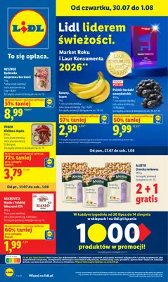 Lidl - gazetka promocyjna Oferta od czwartku od czwartku 30.07 do soboty 01.08
