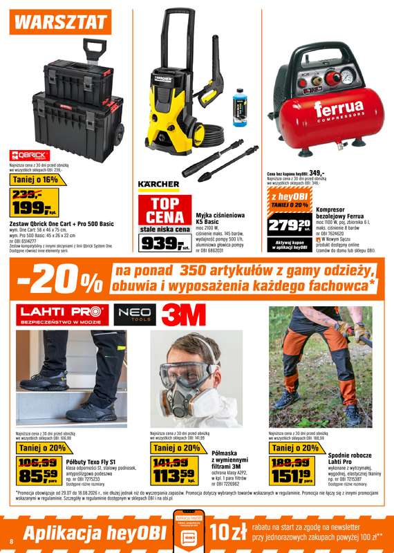 OBI - gazetka promocyjna Gazetka od środy 29.07 do wtorku 18.08 - strona 8