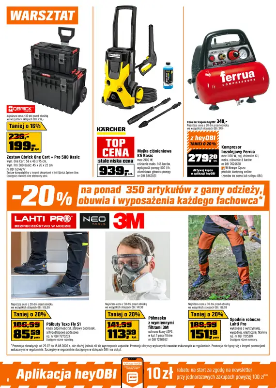 OBI - gazetka promocyjna Gazetka od środy 29.07 do wtorku 18.08 - strona 8