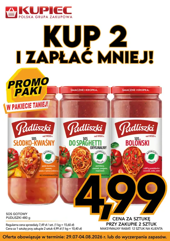 Kupiec - gazetka promocyjna Promopaki od środy 29.07 do wtorku 04.08 - strona 11