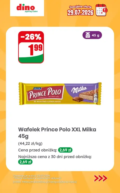 Dino - gazetka promocyjna Specjalna oferta na 29.07.2026 - promocje spoza gazetki od środy 29.07 do środy 29.07 - strona 8