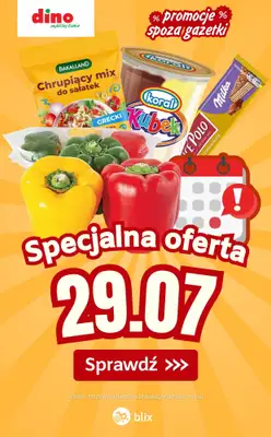Dino - gazetka promocyjna Specjalna oferta na 29.07.2026 - promocje spoza gazetki od środy 29.07 do środy 29.07