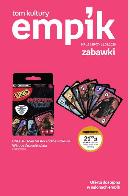Empik - gazetka promocyjna Tom kultury: zabawki od środy 29.07 do wtorku 11.08