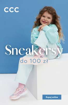 CCC - gazetka promocyjna Sneakersy dziewczęce do 100 zł od środy 29.07 