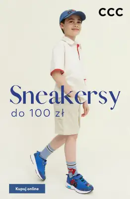 CCC - gazetka promocyjna Sneakersy dla chłopca do 100 zł od środy 29.07 