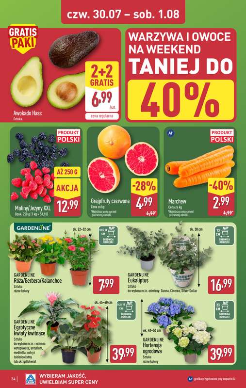 Aldi - gazetka promocyjna Pełny katalog! od poniedziałku 27.07 do soboty 01.08 - strona 34