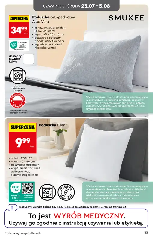 Biedronka - gazetka promocyjna Hity i inspiracje, od 20.07 od poniedziałku 20.07 do środy 05.08 - strona 35
